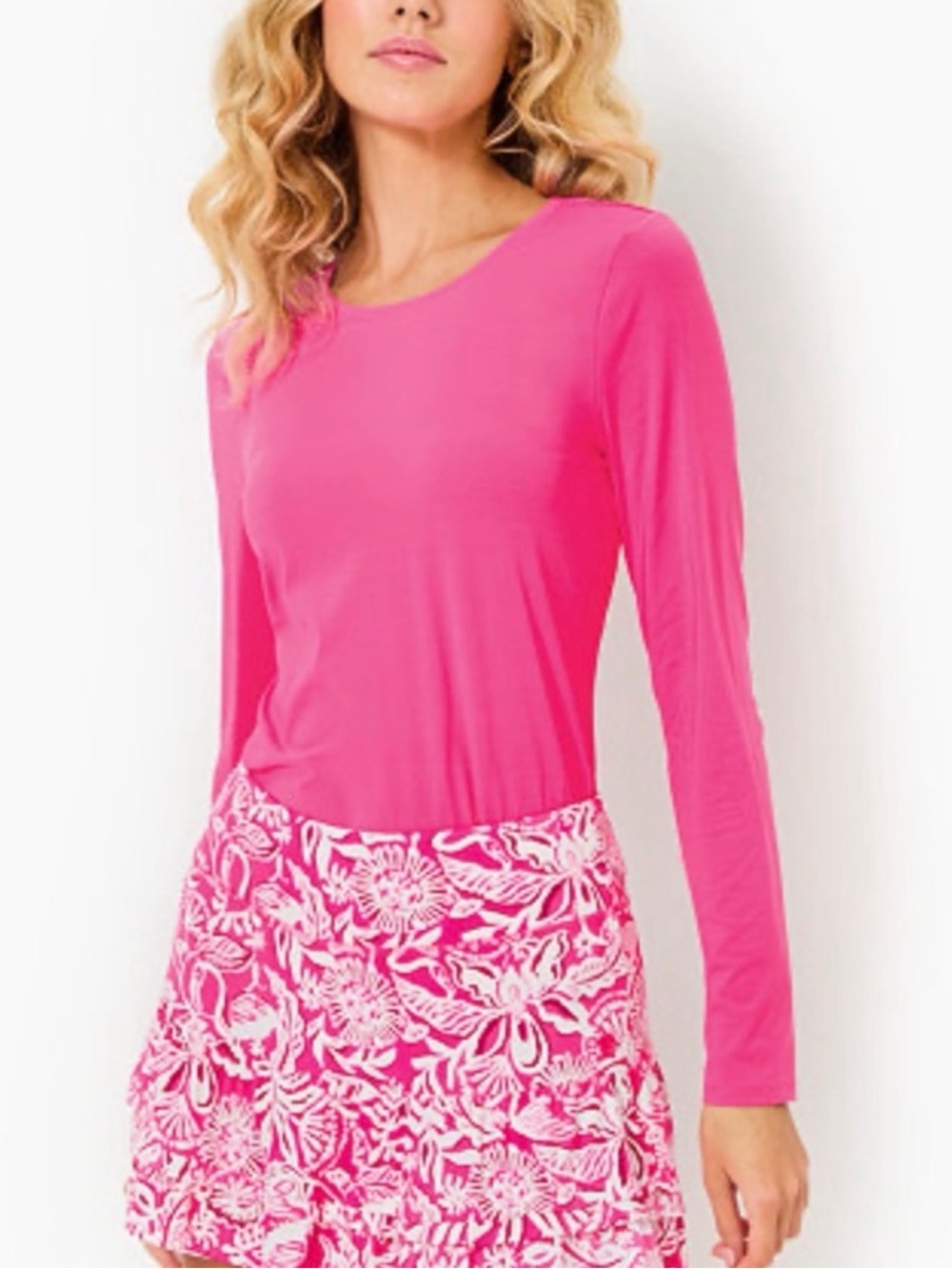 Lilly Pulitzer Pink Floral Mini Skirt Skort Tennis Skort Athletic Lily